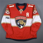 Huberdeau, Jonathan *<br>Red Set 1 w/A, w/ NHL Centennial Patch<br>Florida Panthers 2017-18<br>#11 Size: 56
