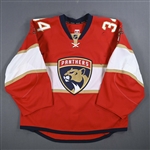 Reimer, James *<br>Red Set 2 w/ NHL Centennial Patch - Autographed<br>Florida Panthers 2016-17<br>#34 Size: 58G