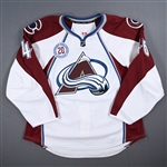 Gormley, Brandon *<br>White w/ 20th Anniversary Patch<br>Colorado Avalanche 2015-16<br>#46 Size: 56