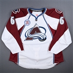 Johnson, Erik *<br>White w/ 20th Anniversary Patch<br>Colorado Avalanche 2015-16<br>#6 Size: 58+