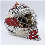 Reed, Lindsay<br>Bauer Goalie Mask - Photo-Matched to 2019 Beanpot Final - Autographed<br>Harvard University 2018-19<br>#29 