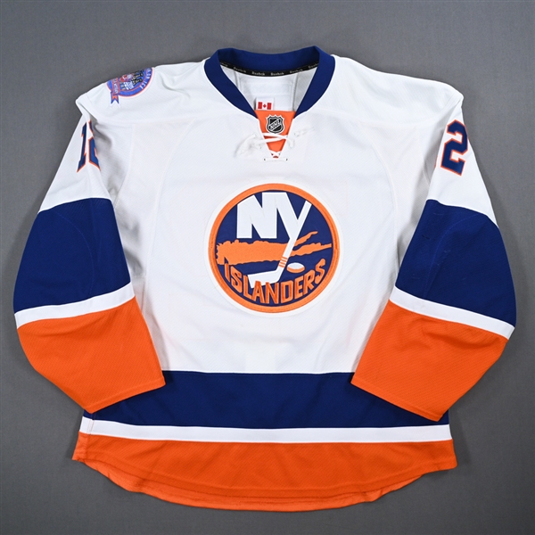 Bailey, Josh *<br>White w/ Tradition on Ice Patch<br>New York Islanders 2014-15<br>#12 Size: 56