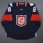 Abdelkader, Justin *<br>Blue - World Cup of Hockey - September 20, 2016, 2nd & 3rd Periods<br>Team USA 2016<br>#89 Size: 56