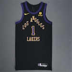 Russell, DAngelo<br>City Edition - Worn 11/21/2023<br>Los Angeles Lakers 2023-24<br>#1 Size: 46+6