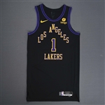 Russell, DAngelo<br>City Edition - Worn 12/18/2023<br>Los Angeles Lakers 2023-24<br>#1 Size: 46+6