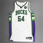 Mamukelashvili, Sandro *<br>NBA Playoffs - City Edition Jersey - Game-Issued (GI)<br>Milwaukee Bucks 2021-22<br>#54 Size: 52+6