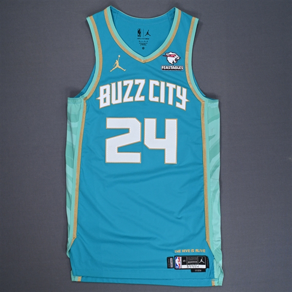 Miller, Brandon<br>City Edition - Worn 3/27/2024<br>Charlotte Hornets 2023-24<br>#24 Size: 46+4