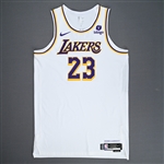 James, LeBron<br>Association Edition - Worn 12/2/2023<br>Los Angeles Lakers 2023-24<br>#23 Size: 54+6