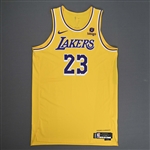 James, LeBron<br>Icon Edition - Worn 1/3/2024<br>Los Angeles Lakers 2023-24<br>#23 Size: 54+6