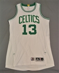 Young, James<br>White Regular Season - Worn 1 Game (2/6/15)<br>Boston Celtics 2014-15<br>#13 Size: XL+2