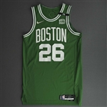 Nesmith, Aaron<br>Green Icon Edition - 2022 NBA Finals - Game 2 - Worn 6/5/22<br>Boston Celtics 2021-22<br>#26 Size: 48+4