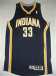 Granger, Danny<br>Navy Regular Season - Photo-Matched to 1 Game - Worn 1 Game (1/29/12)<br>Indiana Pacers 2011-12<br>#33 Size: 2XL+2