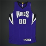 Cauley-Stein, Willie<br>Purple Regular Season - Worn 1 Game (1/26/16)<br>Sacramento Kings 2015-16<br>#0 Size: 2XL+2