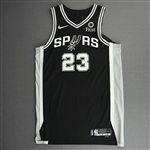 Collins, Zach<br>Black Icon Edition - Worn 3/5/22<br>San Antonio Spurs 2021-22<br>#23 Size: 50+4