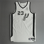 Collins, Zach<br>Silver Statement Edition - Worn 3/12/22<br>San Antonio Spurs 2021-22<br>#23 Size: 50+4
