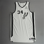 Landale, Jock<br>Silver Statement Edition - Worn 11/24/21<br>San Antonio Spurs 2021-22<br>#34 Size: 52+6