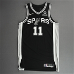 Primo, Joshua<br>Black Icon Edition - Worn 11/29/21<br>San Antonio Spurs 2021-22<br>#11 Size: 48+4