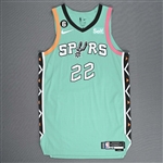 Branham, Malaki<br>Turquoise City Edition - Worn 12/8/2022<br>San Antonio Spurs 2022-23<br>#22 Size: 48+4