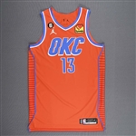 Dieng, Ousmane<br>Orange Statement Edition - Worn 11/5/2022<br>Oklahoma City Thunder 2022-23<br>#13 Size: 50+4