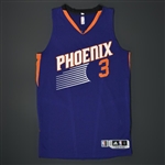 Knight, Brandon<br>Purple Regular Season - Worn 1 Game (1/3/16)<br>Phoenix Suns 2015-16<br>#3 Size: L+2