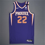 Ayton, Deandre<br>Icon Edition - 1 of 2 - Worn 2 Games - 3/4/2021 & 3/18/2021<br>Phoenix Suns 2020-21<br>#22 Size: 50+6