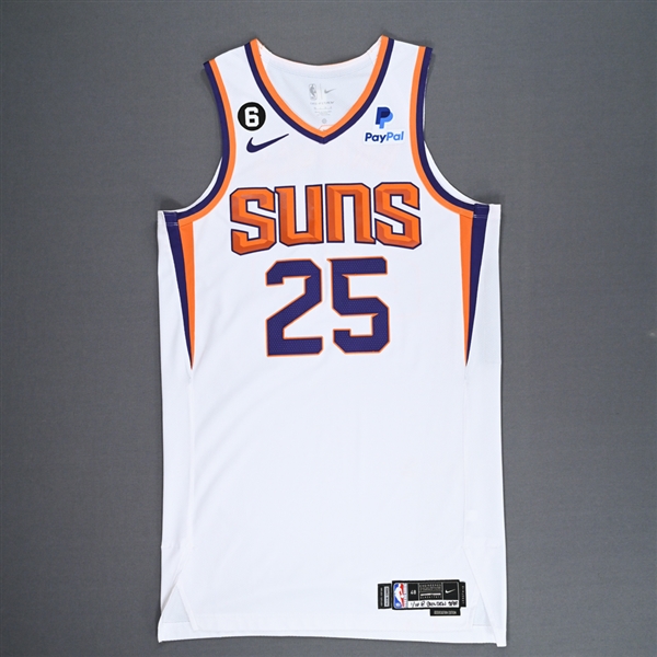 Bridges, Mikal<br>White Association Edition - Worn 1/10/2023<br>Phoenix Suns 2022-23<br>#25 Size: 48+6