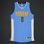 Mudiay, Emmanuel<br>Blue Regular Season - Worn 1 Game (11/30/15)<br>Denver Nuggets 2015-16<br>#0 Size: L+2