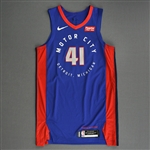 Bey, Saddiq<br>Blue City Edition - Worn 1/3/21<br>Detroit Pistons 2020-21<br>#41 Size: 46+4