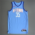 Wood, Christian<br>Blue City Edition - Worn 5/2/21<br>Houston Rockets 2020-21<br>#35 Size: 50+4