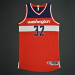 Ochefu, Daniel<br>Red - Rookie Season - Game-Issued (GI)<br>Washington Wizards 2016-17<br>#32 Size: XL+2