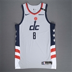 Hachimura, Rui<br>City Edition - Worn 1/9/2021 - 1 of 2<br>Washington Wizards 2020-21<br>#8 Size: 50+4