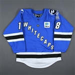 Anderson, Stephanie<br>Blue Third Set 1 / Playoffs<br>Minnesota Whitecaps 2022-23<br>#18 Size: MD