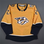 Barrie, Tyson<br>Gold Set 2 w/ 25th Anniversary Patch<br>Nashville Predators 2023-24<br>#22 Size: 56