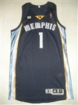 Wroten, Tony<br>Navy Regular Season w/DD Patch & Williamson Memorial Patch - 1/16/13 - Photo-Matched to 1 Game - Worn 1 Game (1/16/13)<br>Memphis Grizzlies 2012-13<br>#1 Size: 2XL+2