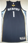 Stokes, Jarnell<br>Navy NBA Autographed Jersey<br>Memphis Grizzlies 2014-15<br>#1 Size: 4XL+4