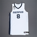 Williams, Ziaire<br>White Association Edition - Worn 12/12/2022 <br>Memphis Grizzlies 2022-23<br>#8 Size: 48+4