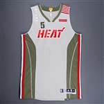 Babbitt, Luke<br>Home Strong Jersey - Game Issued<br>Miami Heat 2016-17<br>#5 Size: 2XL+2