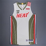 McGruder, Rodney<br>Home Strong Jersey - Worn 11/7/2016<br>Miami Heat 2016-17<br>#17 Size: L+2