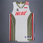 McRoberts, Josh<br>Home Strong Jersey - Worn 11/12/2016<br>Miami Heat 2016-17<br>#4 Size: XL+2