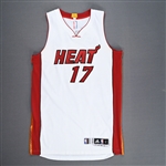 McGruder, Rodney<br>White - Worn 10/28/2016<br>Miami Heat 2016-17<br>#17 Size: L + 2