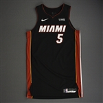 Achiuwa, Precious<br>Black Icon Edition - Worn 2/1/21<br>Miami Heat 2020-21<br>#5 Size: 50+6