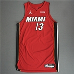 Adebayo, Bam<br>Burgundy Statement Edition - Worn 11/2/21 - 2nd Half<br>Miami Heat 2021-22<br>#13 Size: 52+6