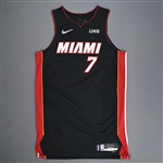 Lowry, Kyle<br>Black Icon Edition - Worn 10/29/2021 - 1st Half<br>Miami Heat 2021-22<br>#7 Size: 50+6