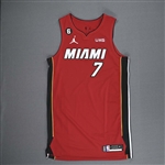 Lowry, Kyle<br>Burgundy Statement Edition - Worn 10/21/2022<br>Miami Heat 2022-23<br>#7 Size: 50+6