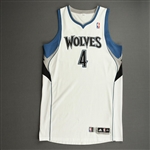 Johnson, Wesley<br>White Regular Season - Worn 1 Game (11/19/10)<br>Minnesota Timberwolves 2010-11<br>#4 Size: 2XL+4