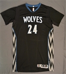 Bennett, Anthony<br>Black Alternate Regular Season - Worn 1 Game (11/5/14)<br>Minnesota Timberwolves 2014-15<br>#24 Size: 3XL+4