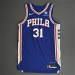 Curry, Seth<br>Blue Icon Edition - Worn 12/3/21<br>Philadelphia 76ers 2021-22<br>#31 Size: 48+4