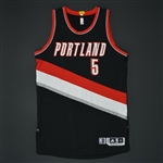 Connaughton, Pat<br>Black Regular Season - Worn 1 Game (12/31/15)<br>Portland Trail Blazers 2015-16<br>#5 Size: XL+2