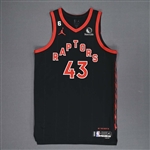 Siakam, Pascal<br>Black Statement Edition - Worn 12/5/2022<br>Toronto Raptors 2022-23<br>#43 Size: 52+6