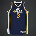 Burke, Trey<br>Navy Regular Season - Worn 1 Game (12/8/15)<br>Utah Jazz 2015-16<br>#3 Size: XL+2